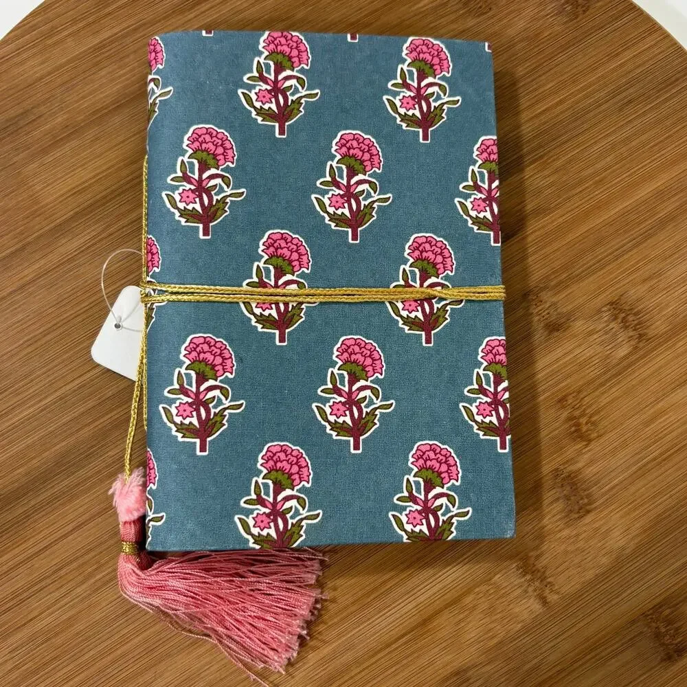 Blank Notebook Floral Gold World Market Blank Pages 5